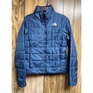 The North Face Womens Jacket Small Caribbean Aconcagua Quilted Zipper Outdoors